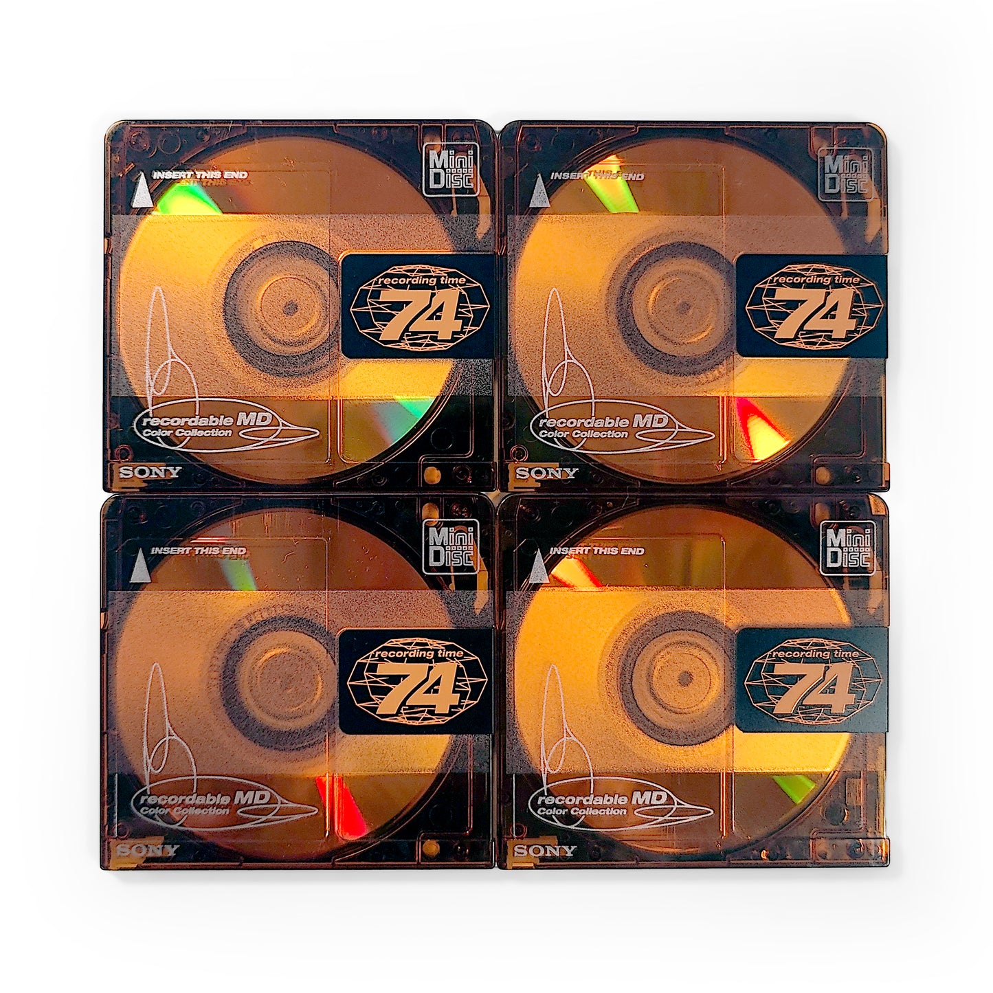 Sony Color Collection 74 Minute MiniDisc 4 Pack