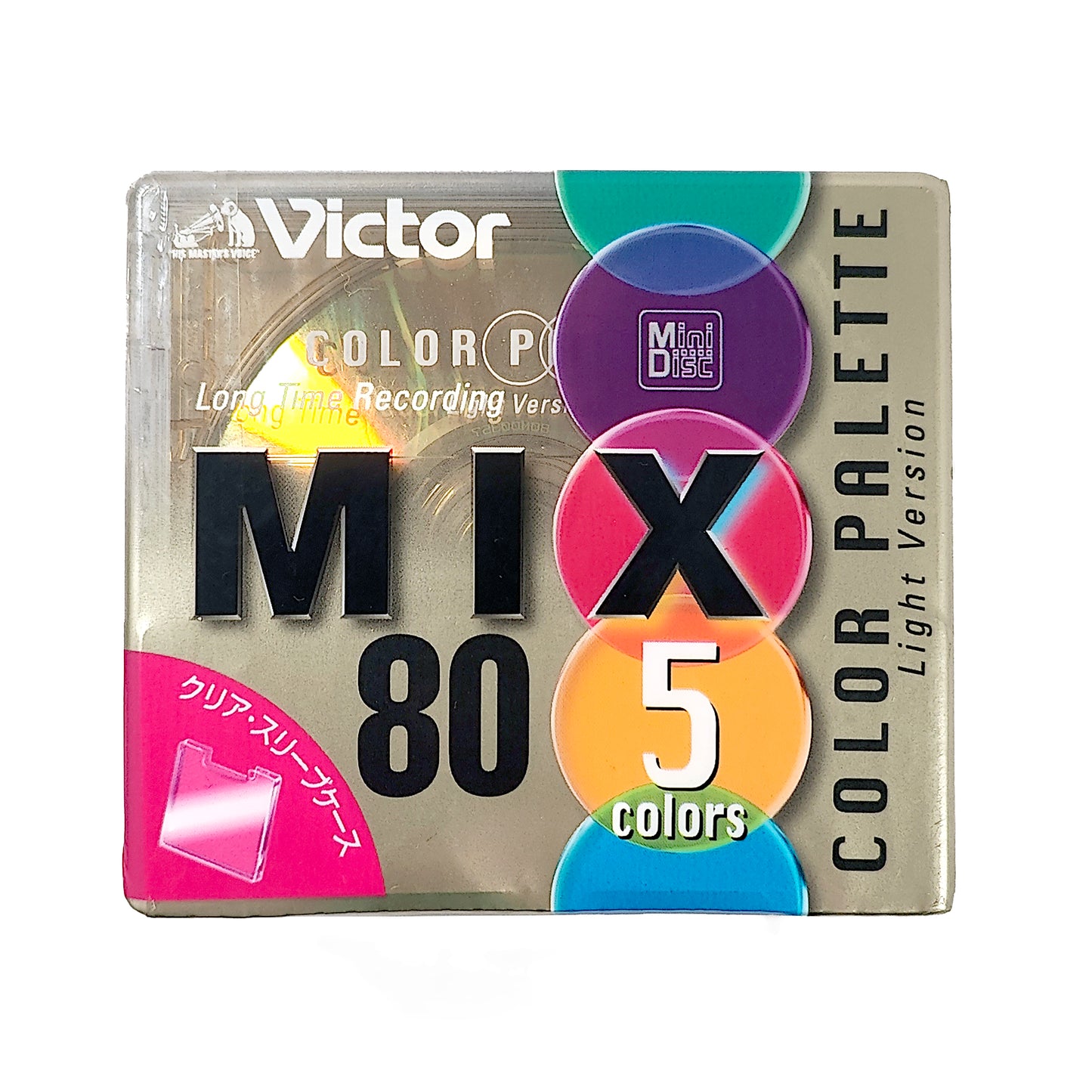 Victor JVC Color Palette 80 Minute MiniDisc 5 Pack