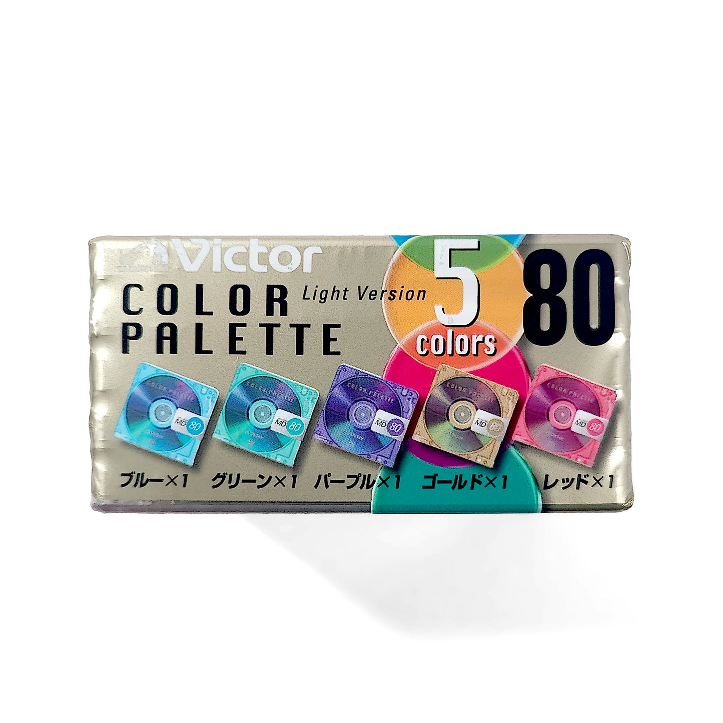 Victor JVC Color Palette 80 Minute MiniDisc 5 Pack