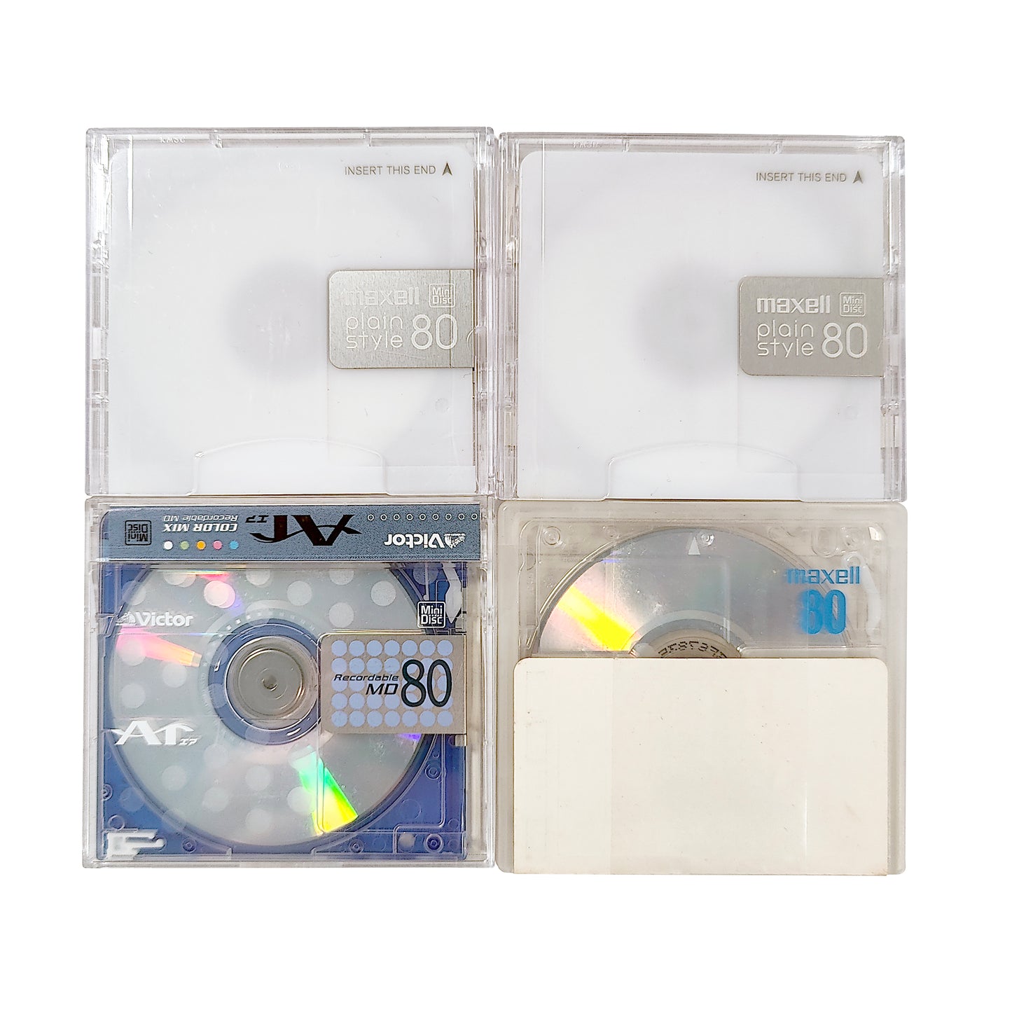Maxell & Victor 80 Minute MiniDisc 4 Pack