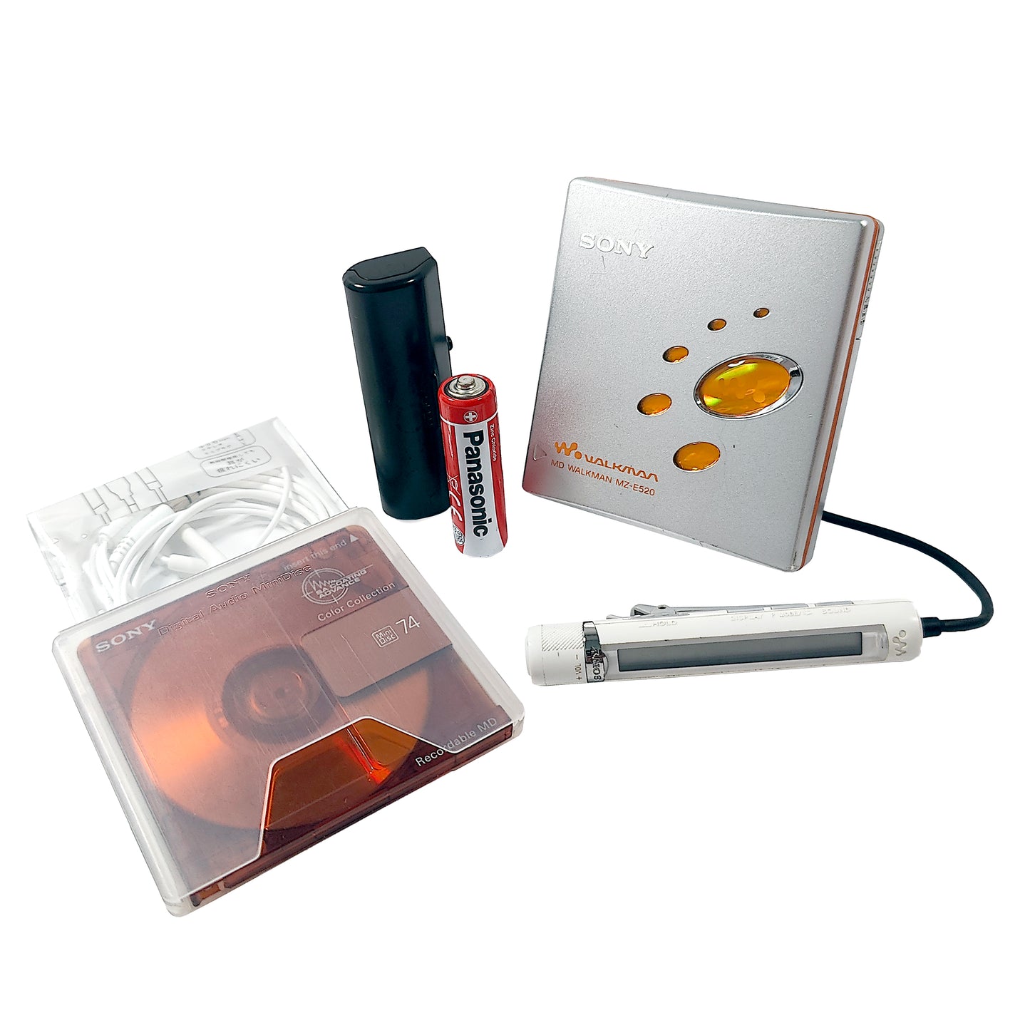 Sony MZ-E520 MiniDisc Player Bundle