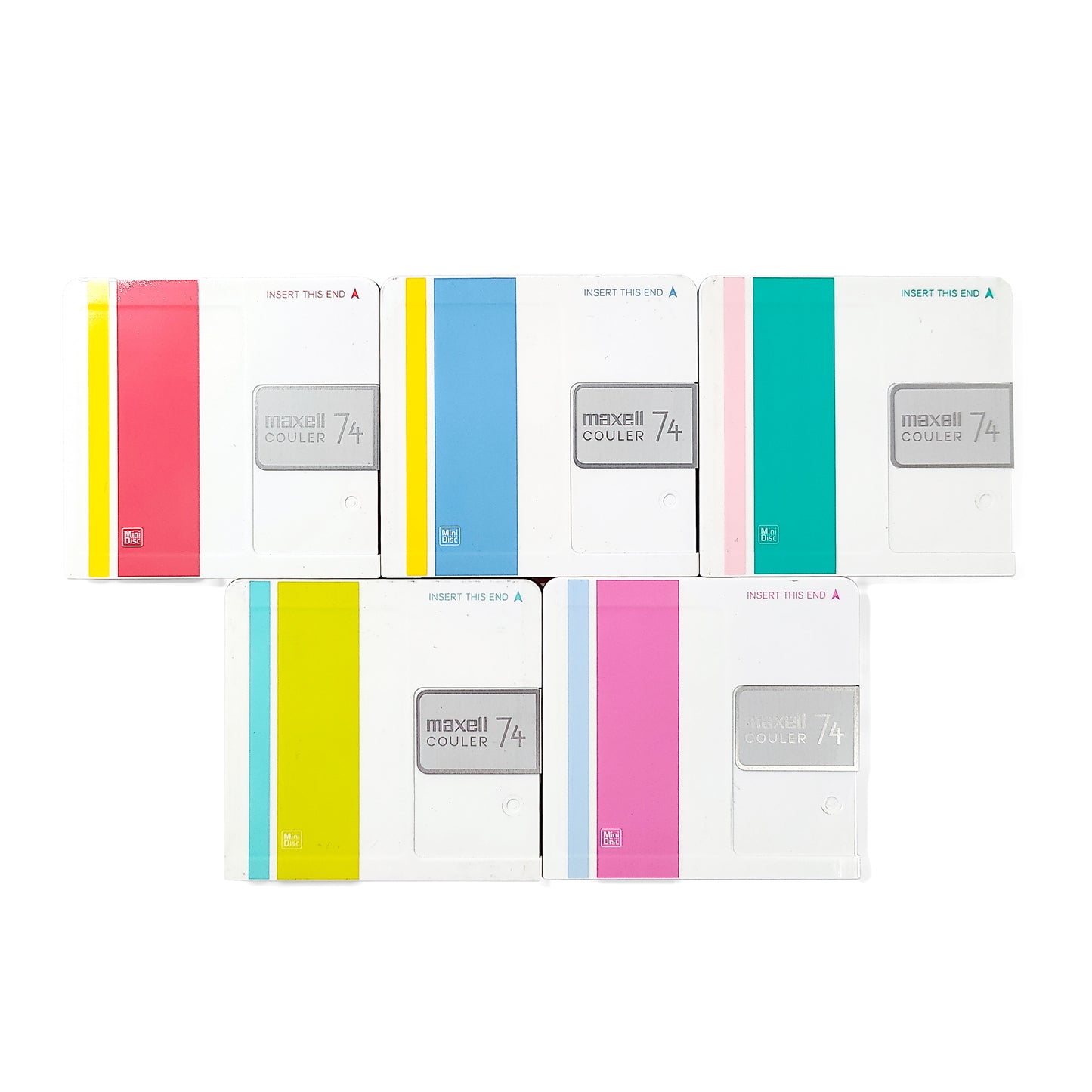 Maxell Couler 74 Minute MiniDisc 5 Pack