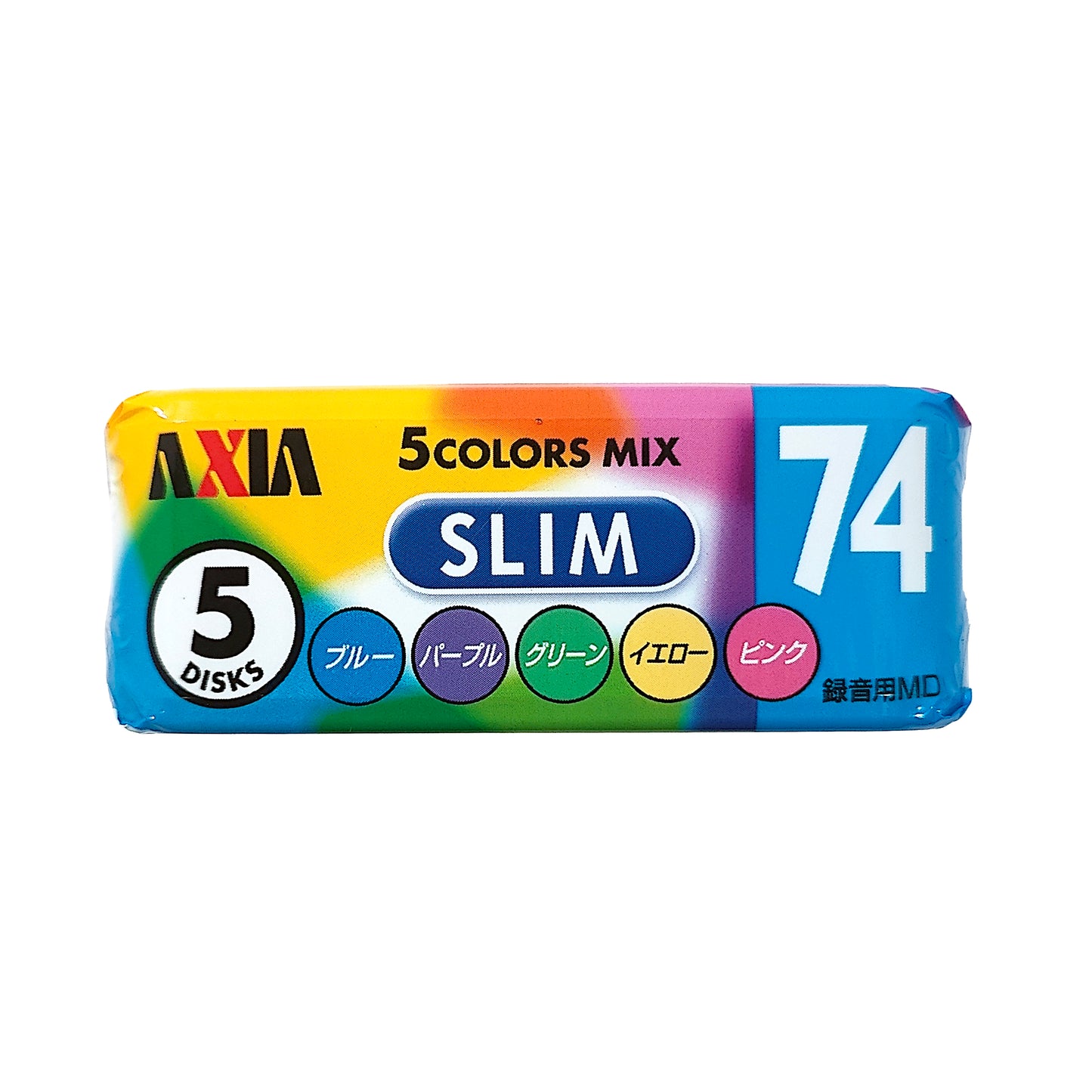 Axia Slim 74 Minute MiniDisc 5 Pack