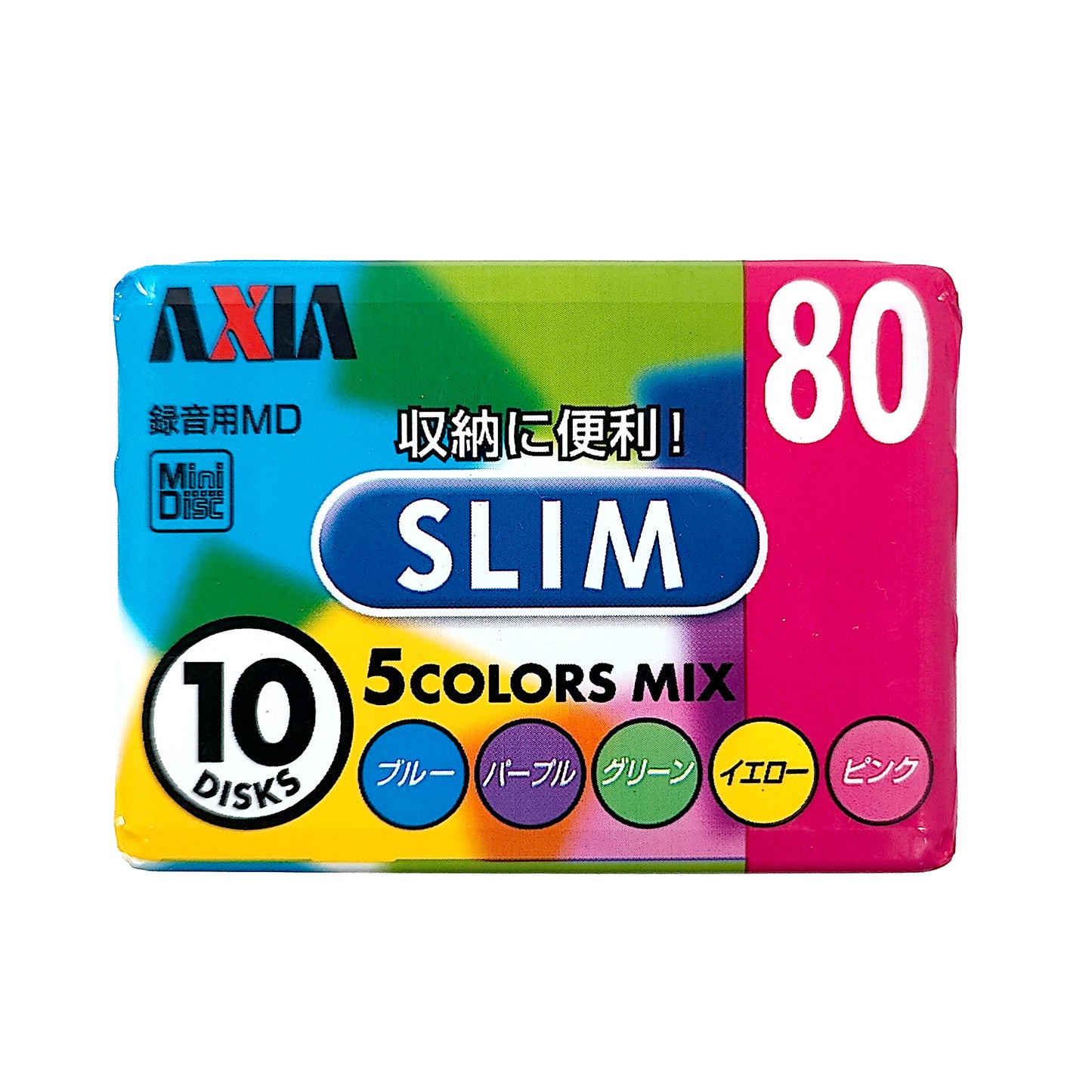 Axia Slim 80 Minute MiniDisc 10 Pack