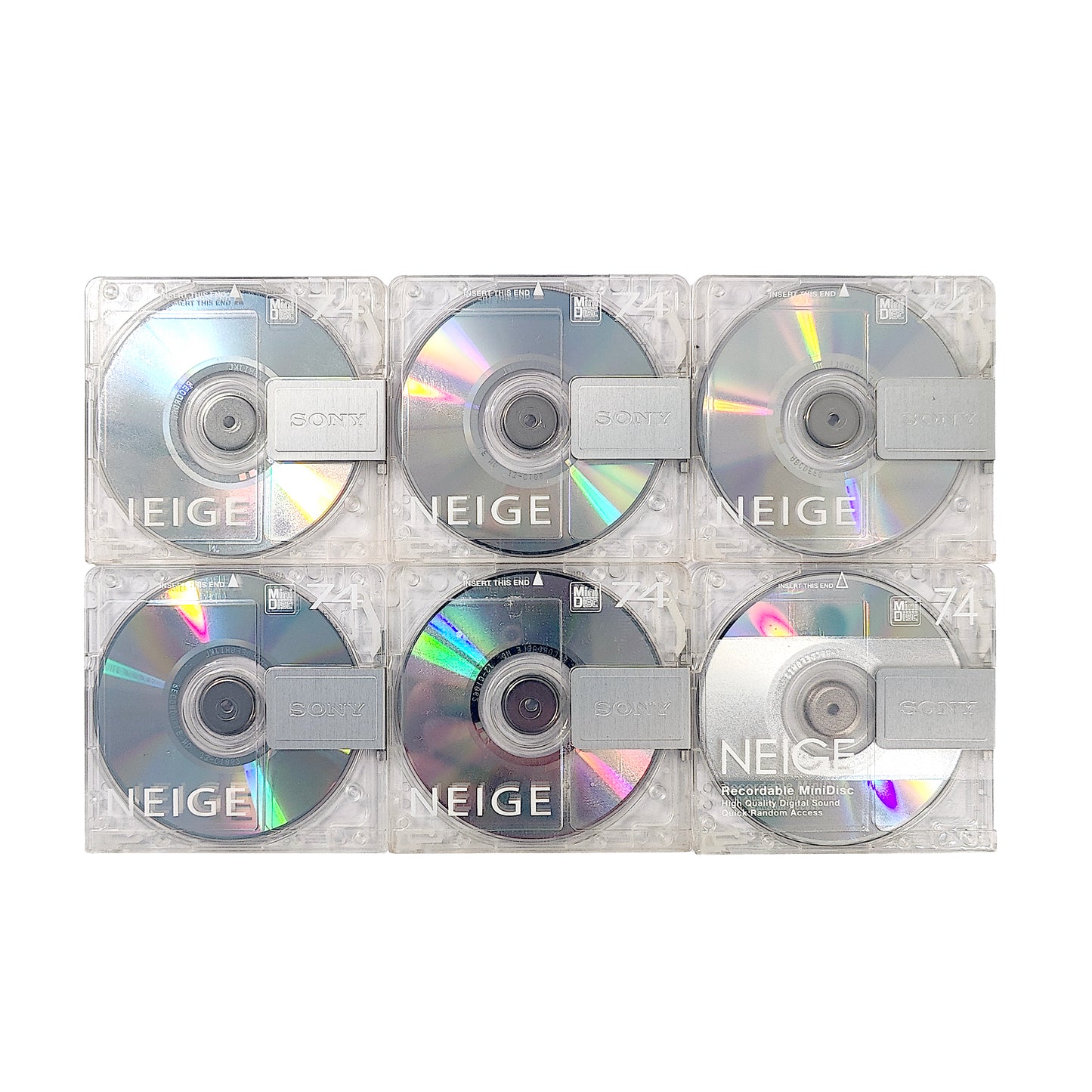 Sony Neige 74 Minute MiniDisc 6 Pack