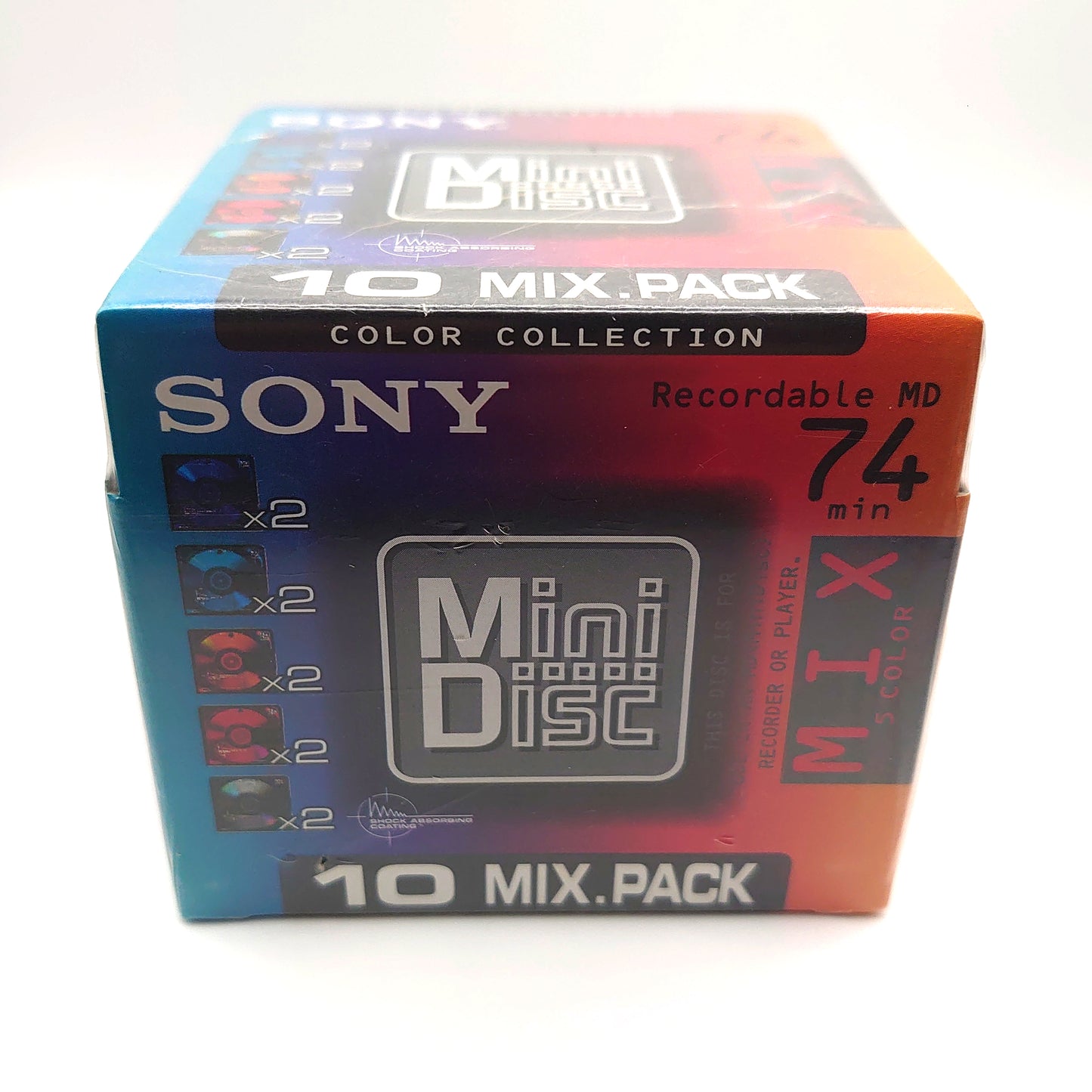 Sony 10MDW74KX Color Collection MiniDisc 10 Pack