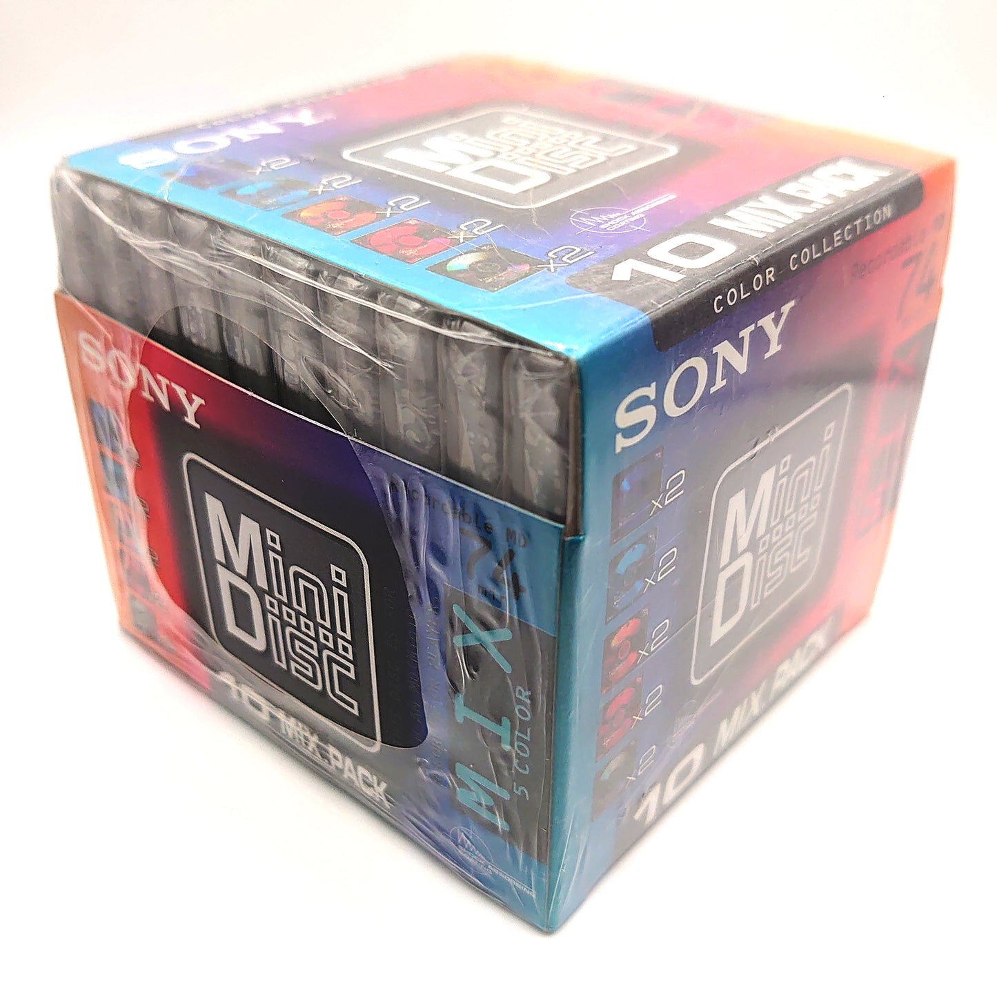 Sony 10MDW74KX Color Collection MiniDisc 10 Pack