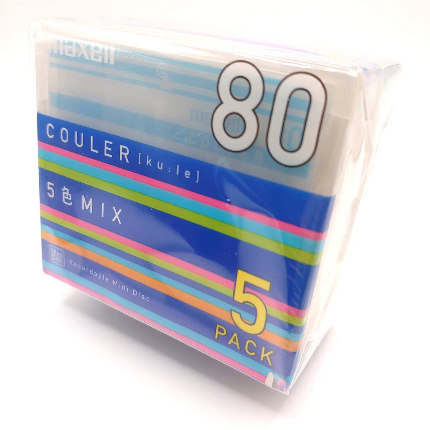 Maxell COULER 80 Minute MiniDisc 5 Pack