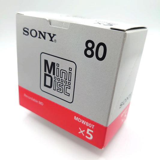 Sony MDW80T 80 Minute MiniDisc 5 Pack