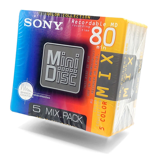 Sony Color Collection 80 Minute MiniDisc 5 Pack