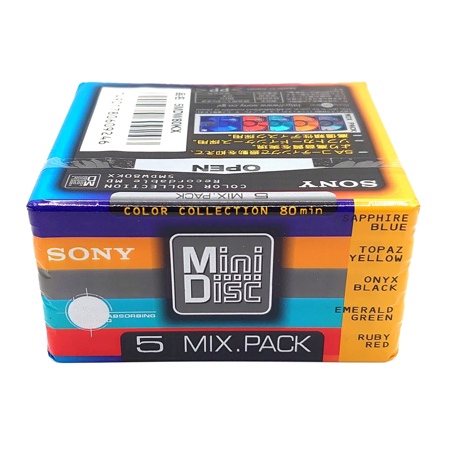 Sony Color Collection 80 Minute MiniDisc 5 Pack