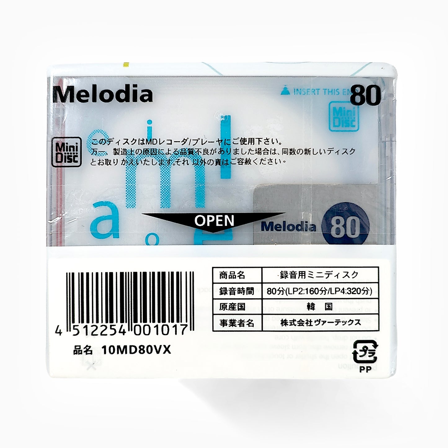 Saehan Melodia 80 Minute MiniDisc 10 Pack