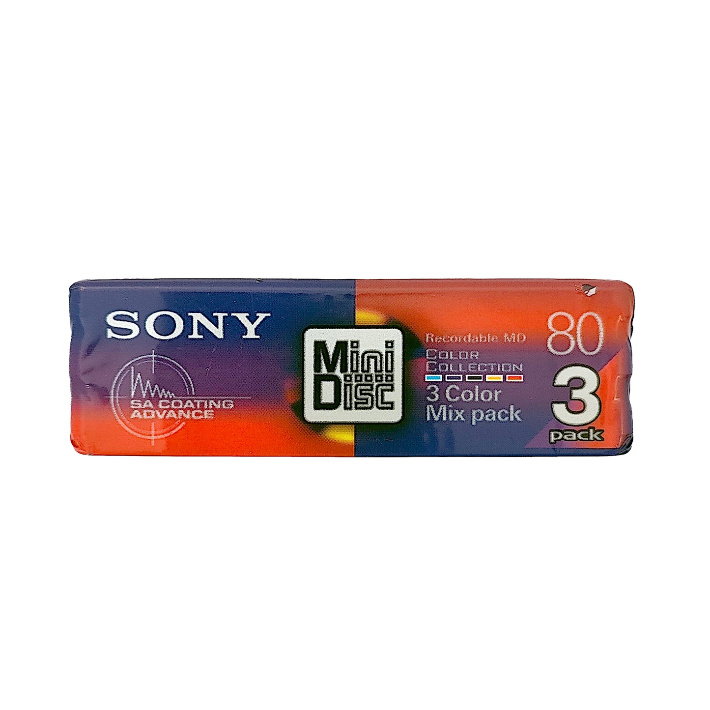 Sony Color Collection 80 minute MiniDisc 3 Pack