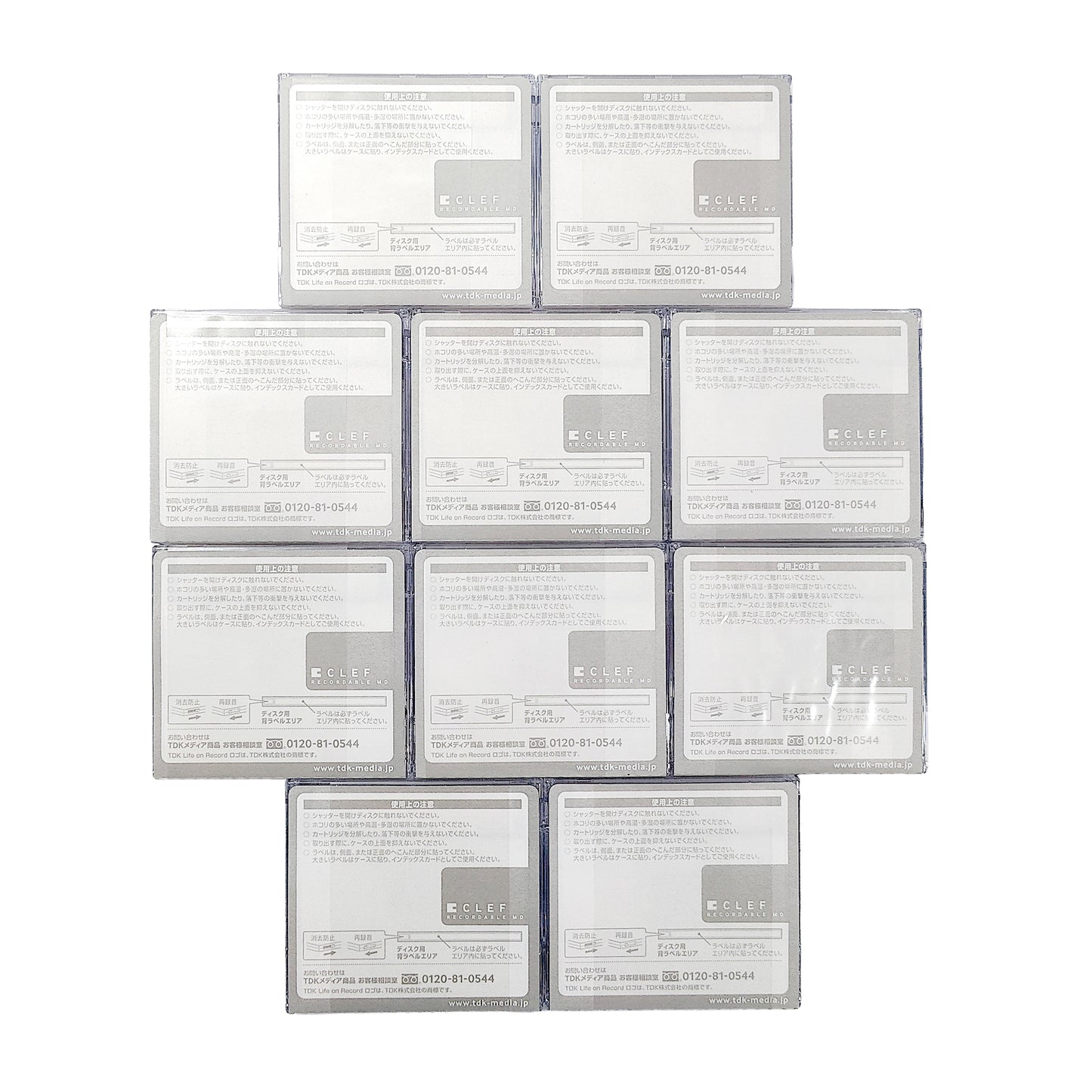 TDK CLEF 80 Minute MiniDisc 10 Pack