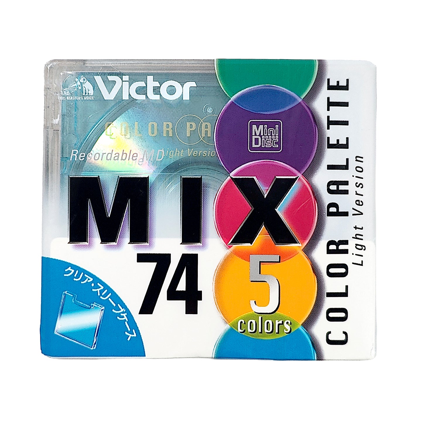 Victor JVC Color Palette 74 Minute MiniDisc 5 Pack