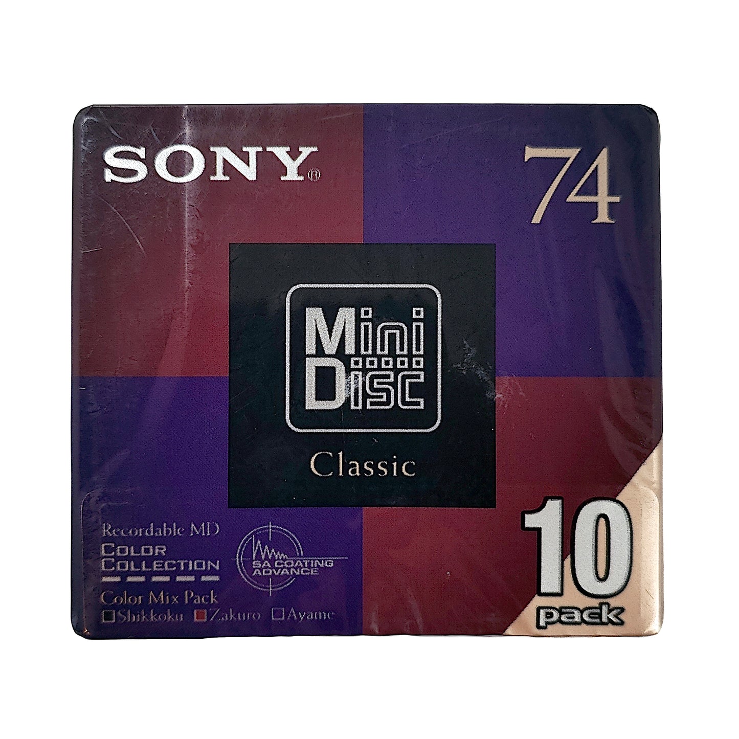Sony Color Collection Classic 74 Minute MiniDisc 10 Pack