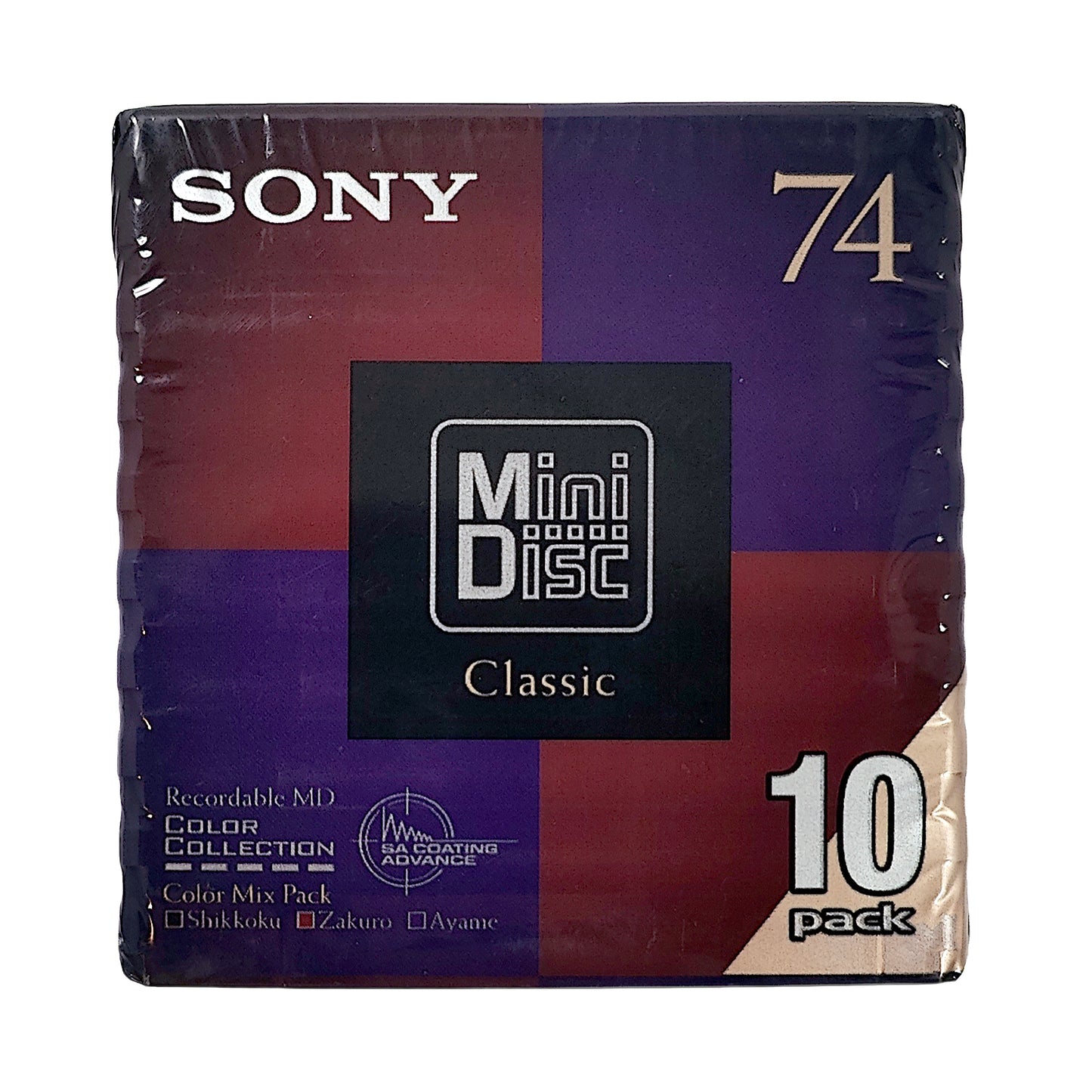 Sony Color Collection Classic 74 Minute MiniDisc 10 Pack