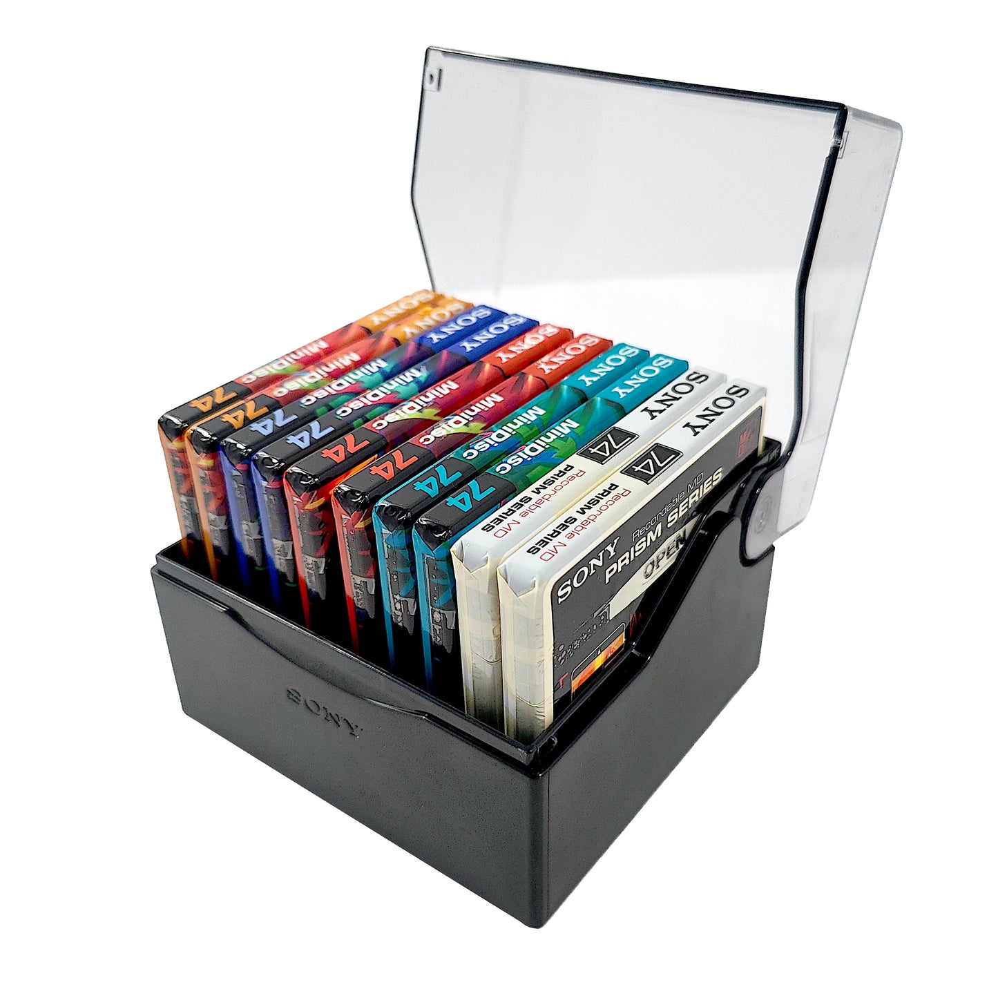 Sony Color Collection & Prism 74 Minute MiniDiscs + Sony Storage Case