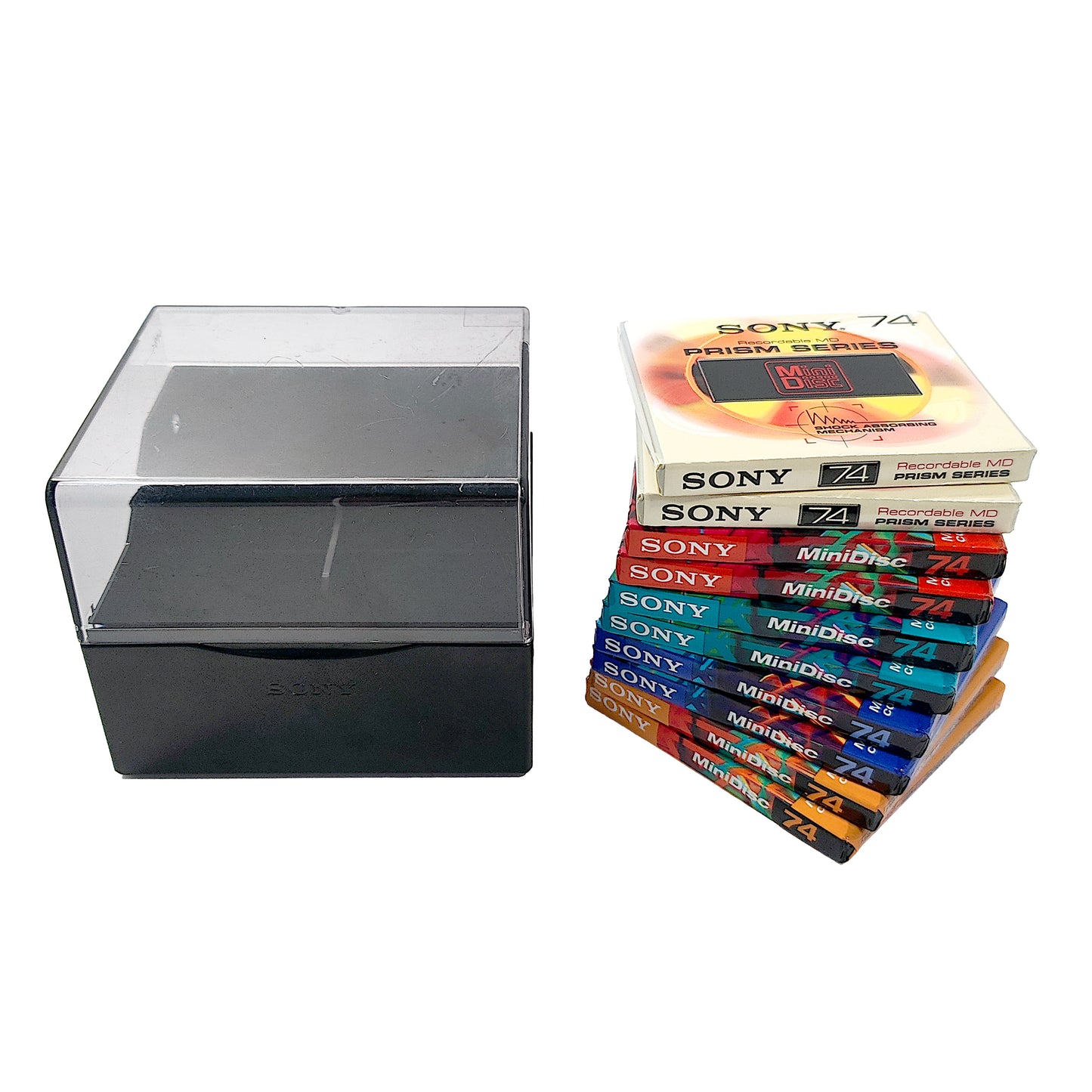 Sony Color Collection & Prism 74 Minute MiniDiscs + Sony Storage Case