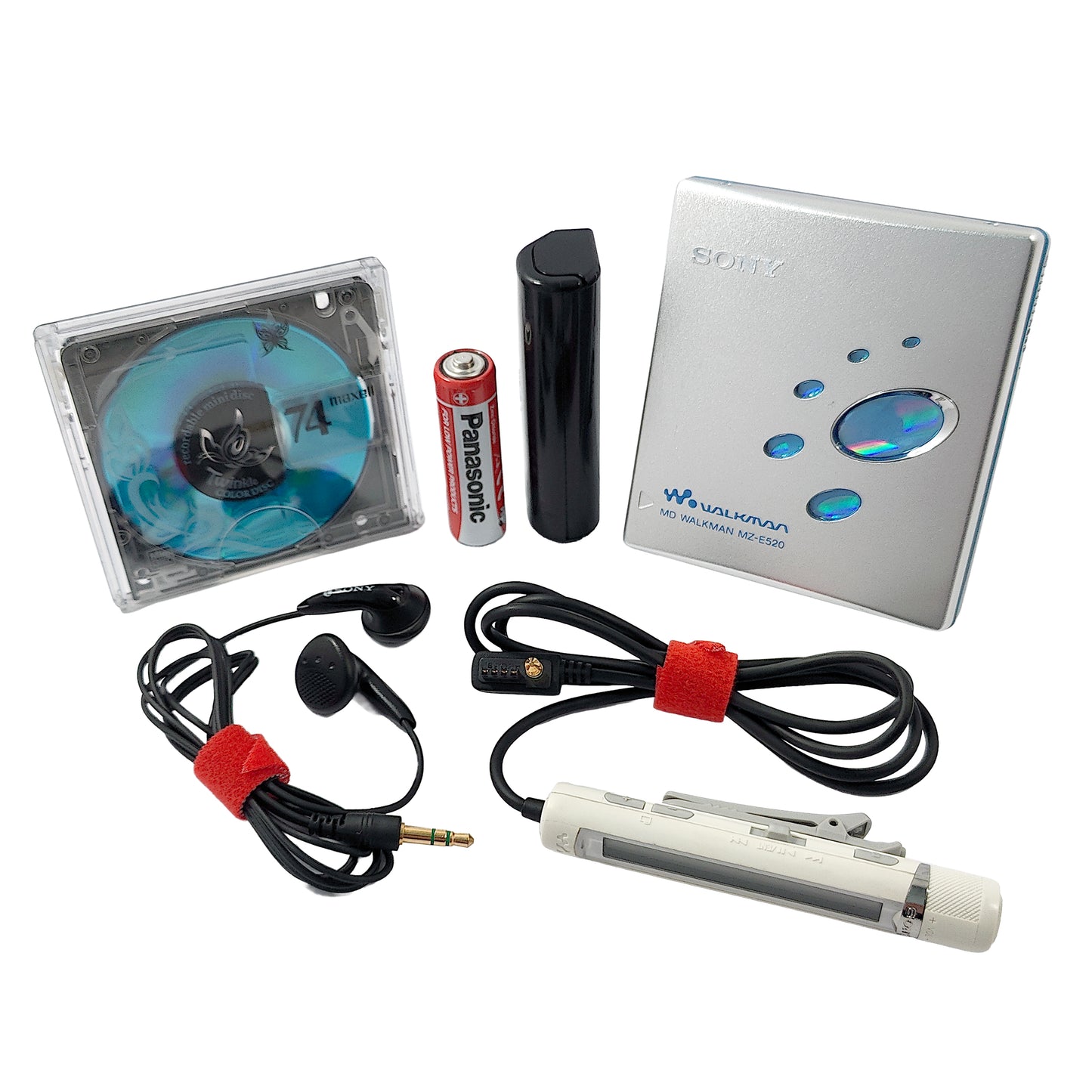 Sony MZ-E520 MiniDisc Player Bundle
