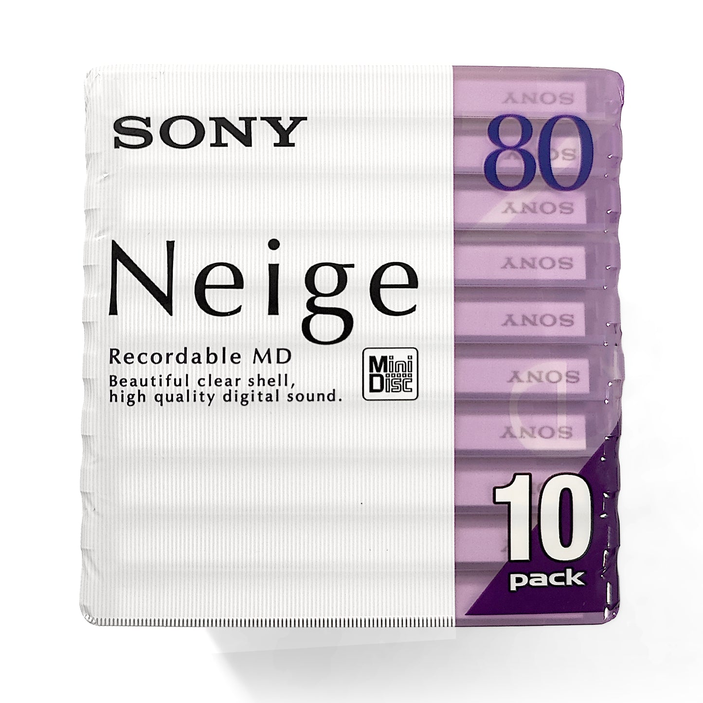 Sony Neige 80 Minute MiniDisc 10 Pack