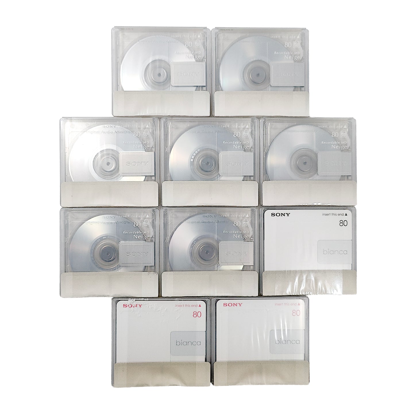 Sony Neige & Bianca 80 Minute MiniDisc 10 Pack