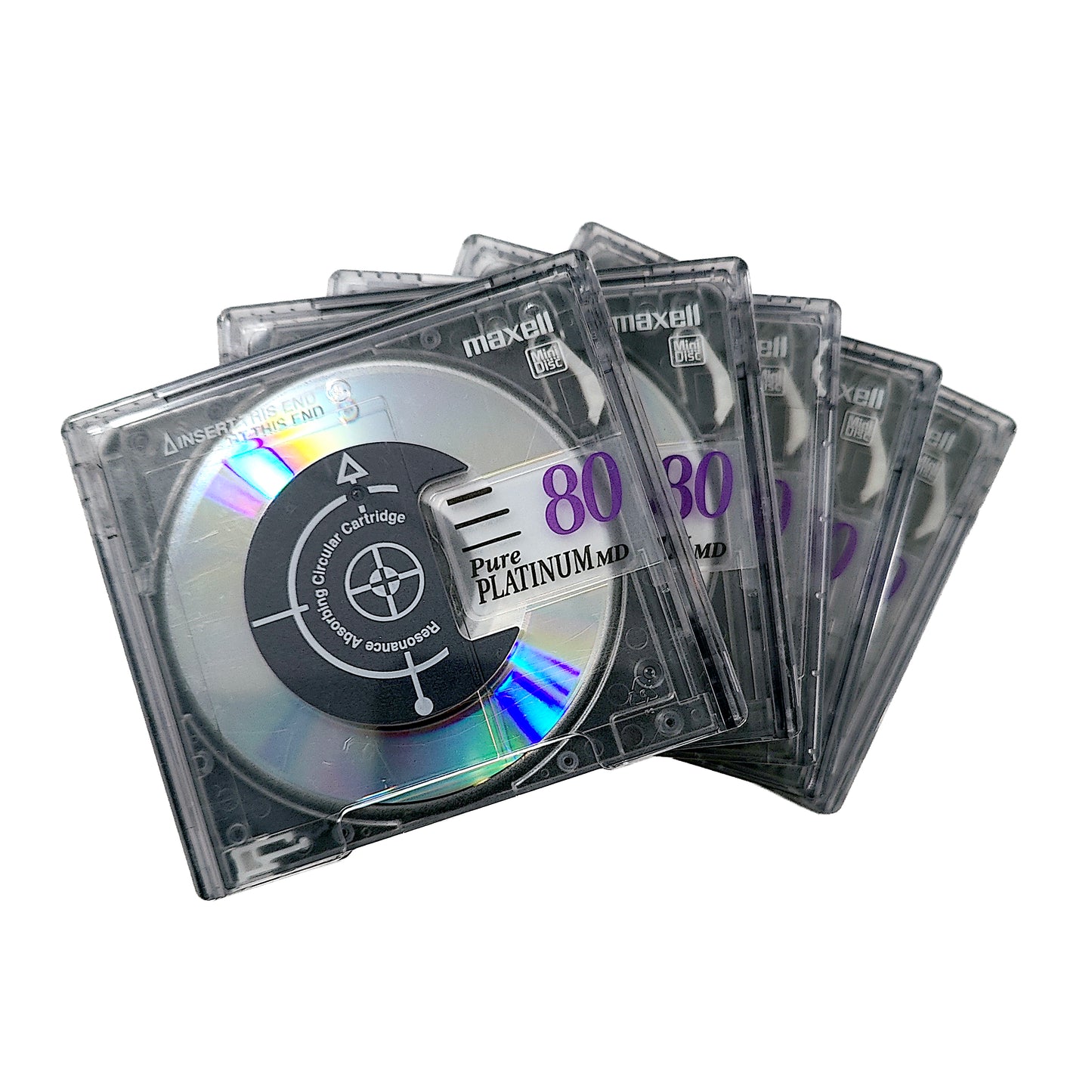 Maxell Pure Platinum 80 Minute MiniDisc 5 Pack