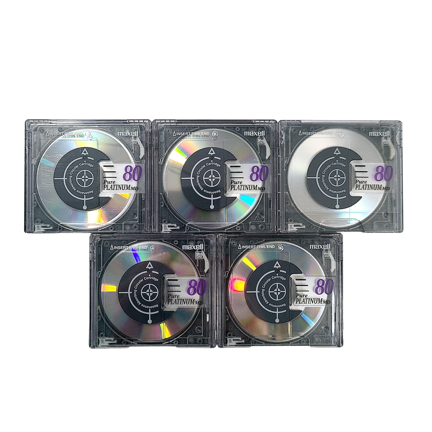 Maxell Pure Platinum 80 Minute MiniDisc 5 Pack