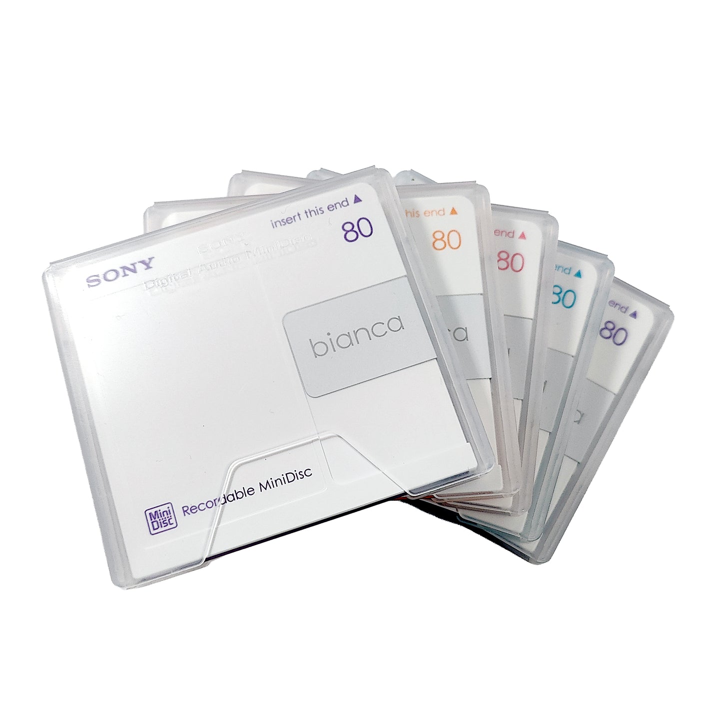 Sony Bianca 80 Minute MiniDisc 5 Pack