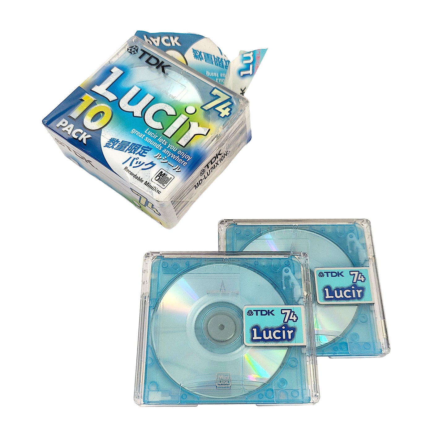 TDK Lucir Blue 74 Minute MiniDisc 6 Pack