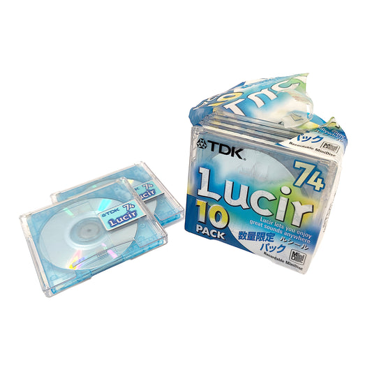 TDK Lucir Blue 74 Minute MiniDisc 6 Pack