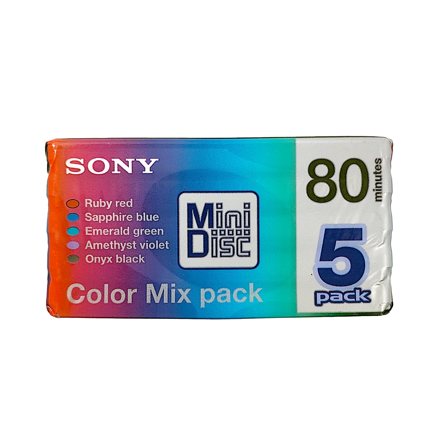 Sony Color Collection 80 Minute MiniDisc 5 Pack