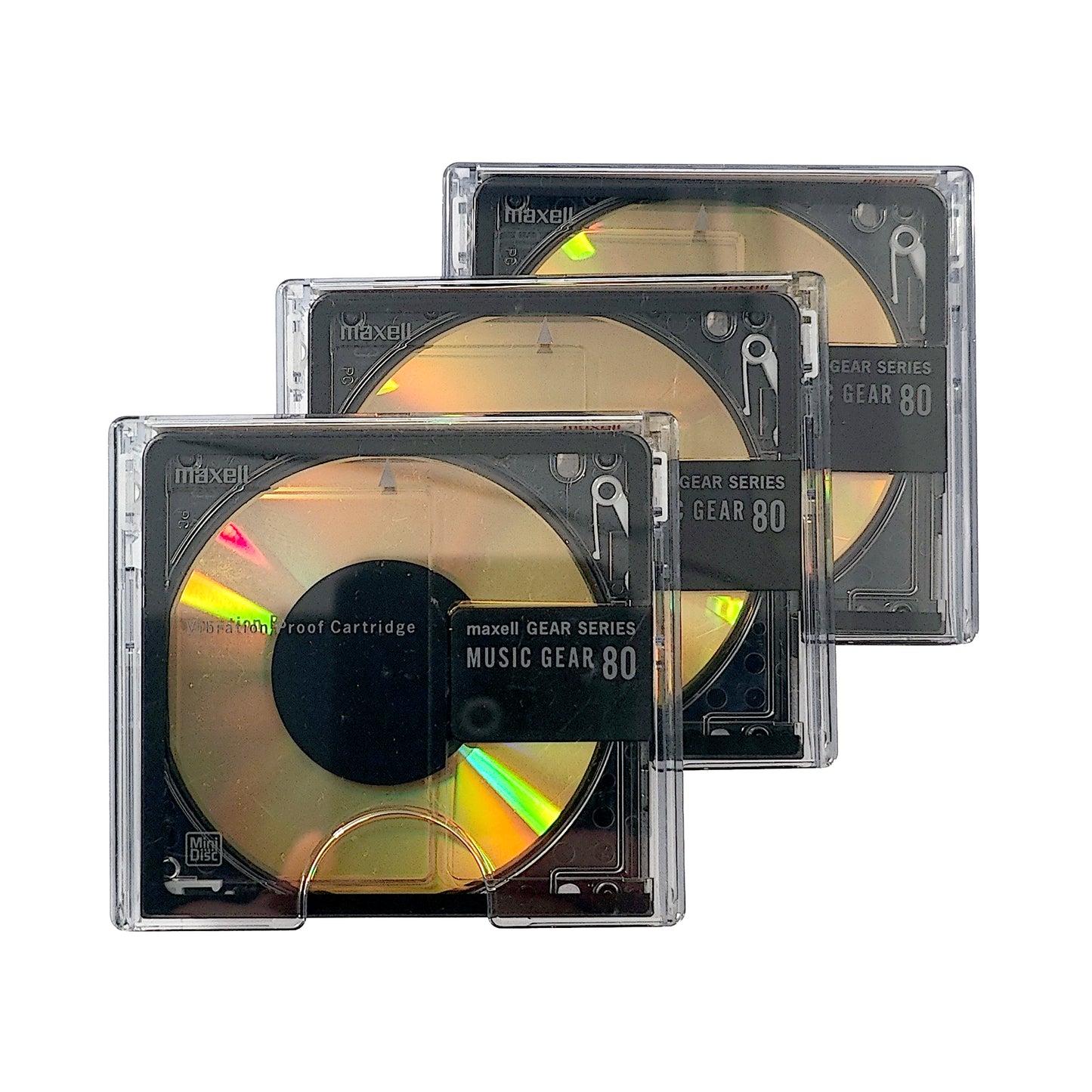 Maxell Music Gear Gold 80 Minute MiniDisc 3 Pack