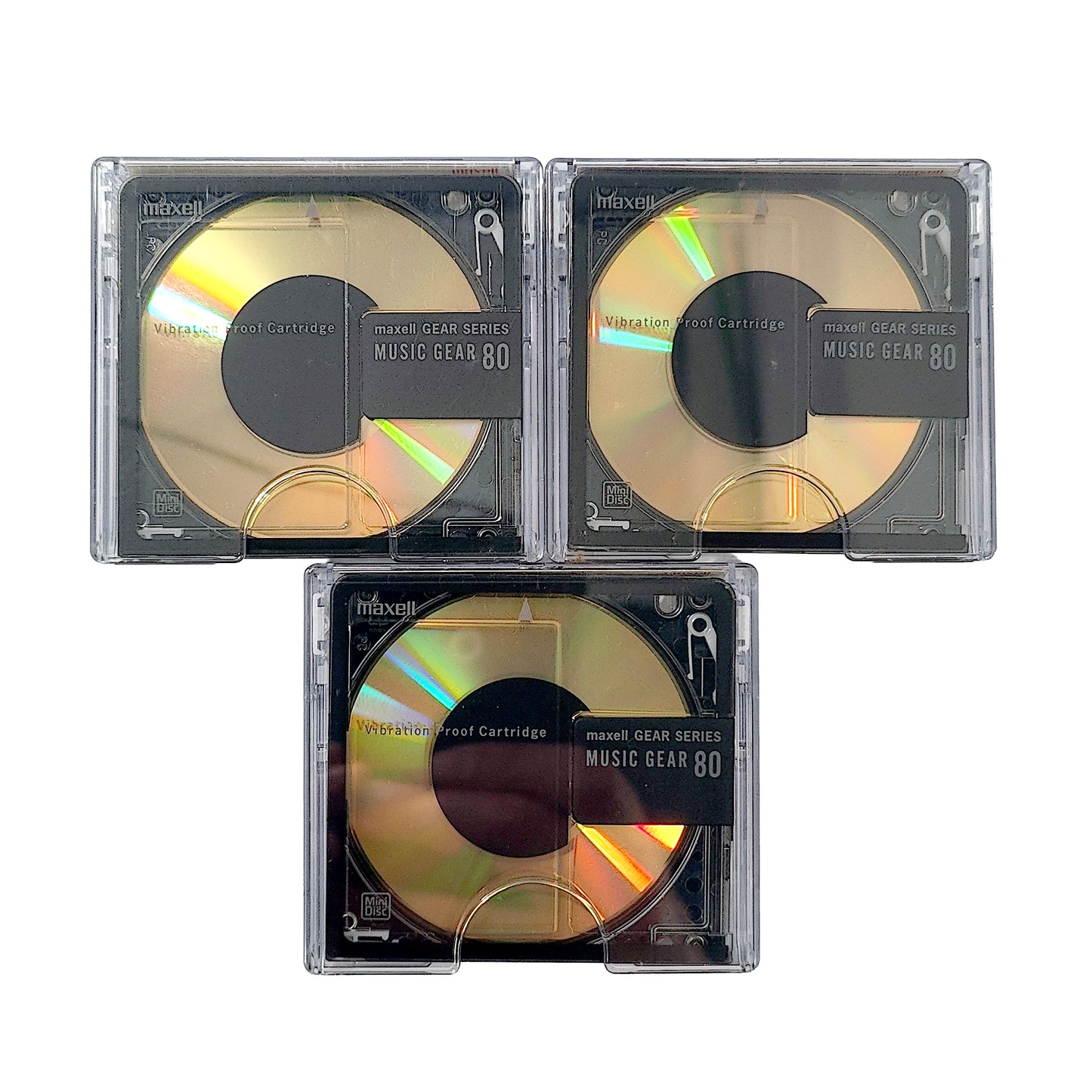 Maxell Music Gear Gold 80 Minute MiniDisc 3 Pack