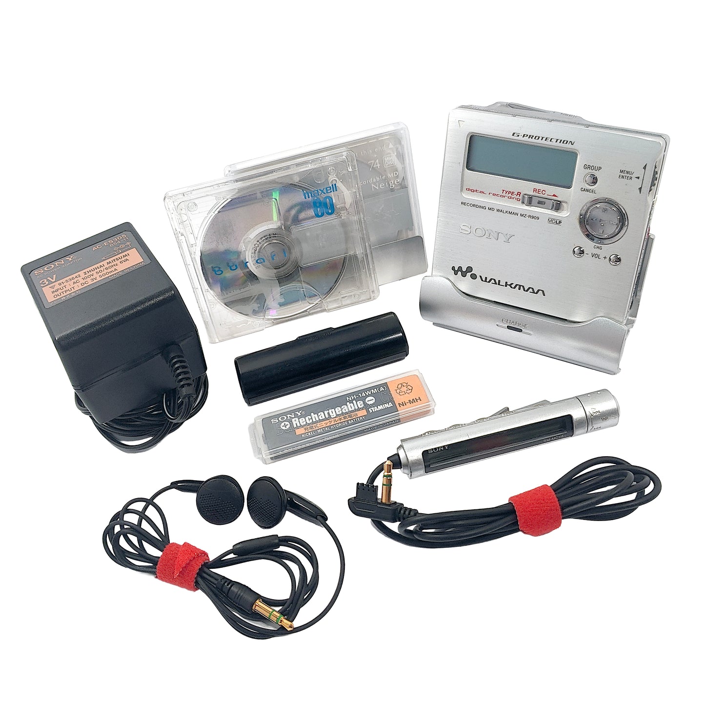 Sony MZ-R909 MiniDisc Recorder Bundle