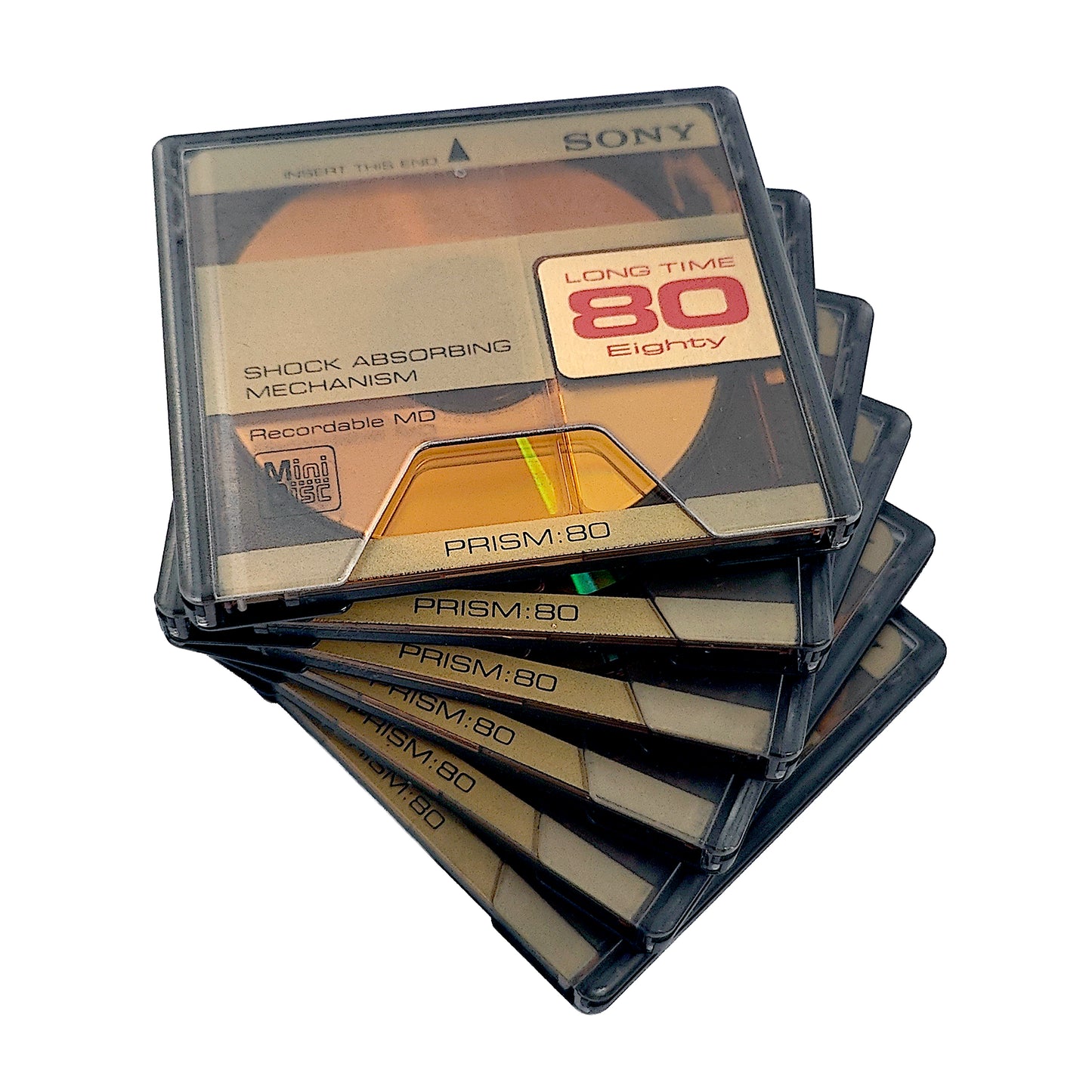 Sony Prism Long Time 80 Minute MiniDisc 6 Pack