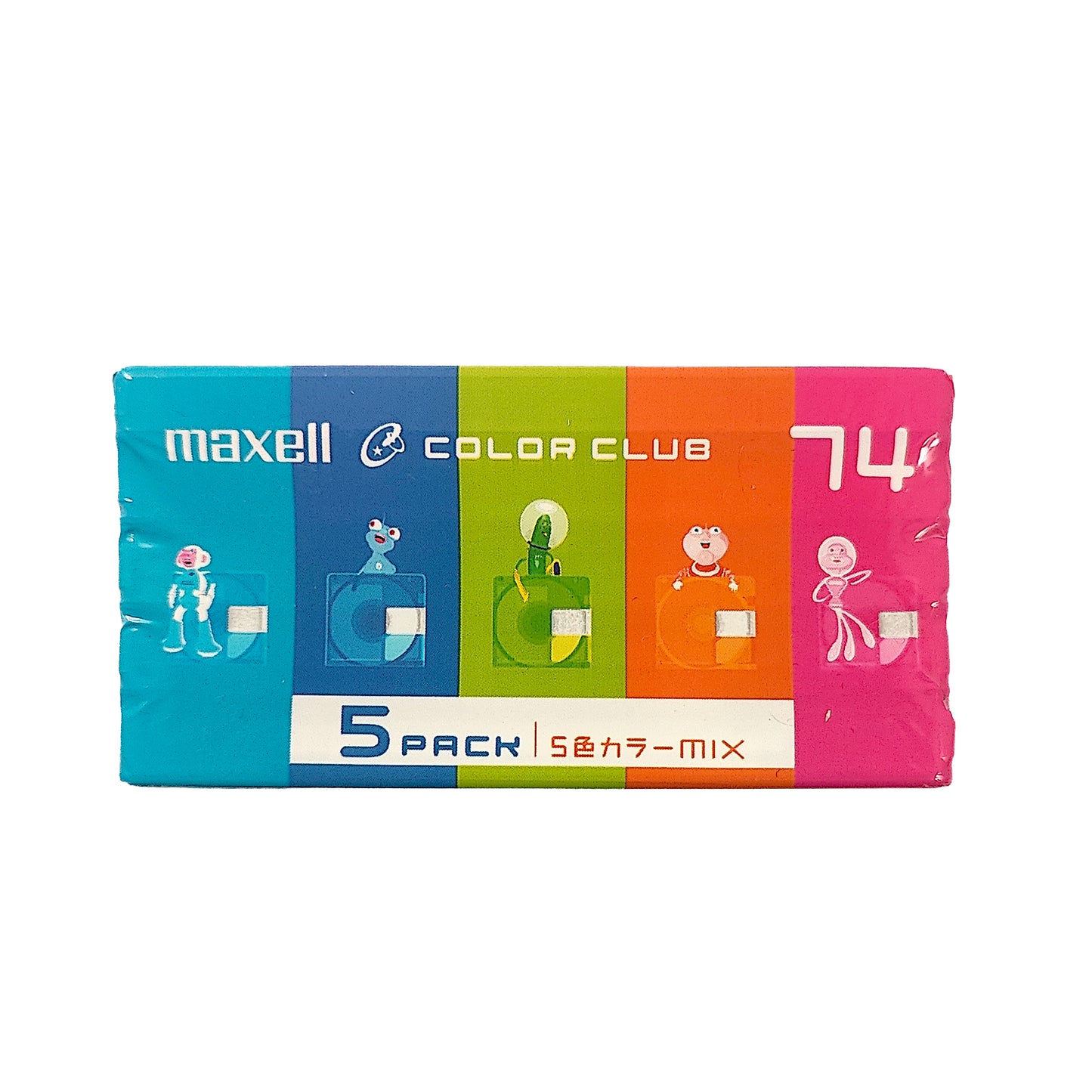 Maxell Color Club 74 Minute MiniDisc 5 Pack