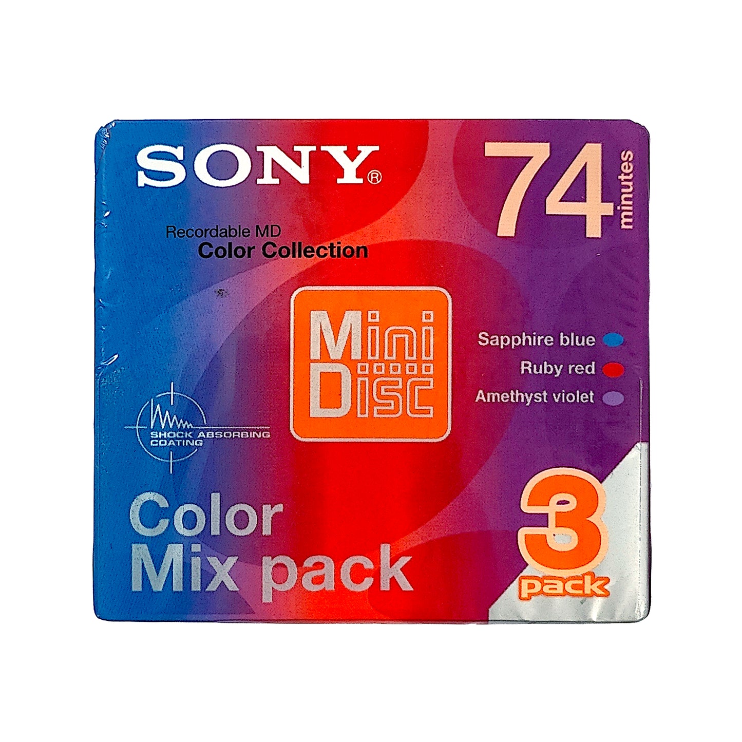Sony Color Collection 74 Minute MiniDisc 5 Pack