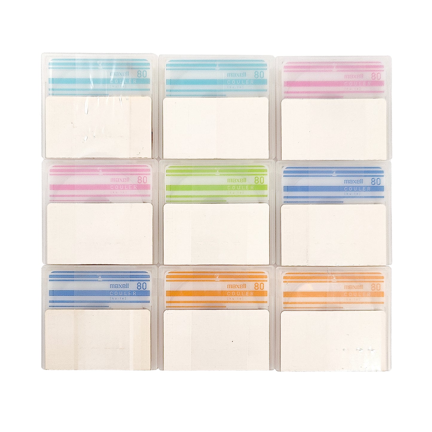 Maxell Couler 80 Minute MiniDisc 9 Pack