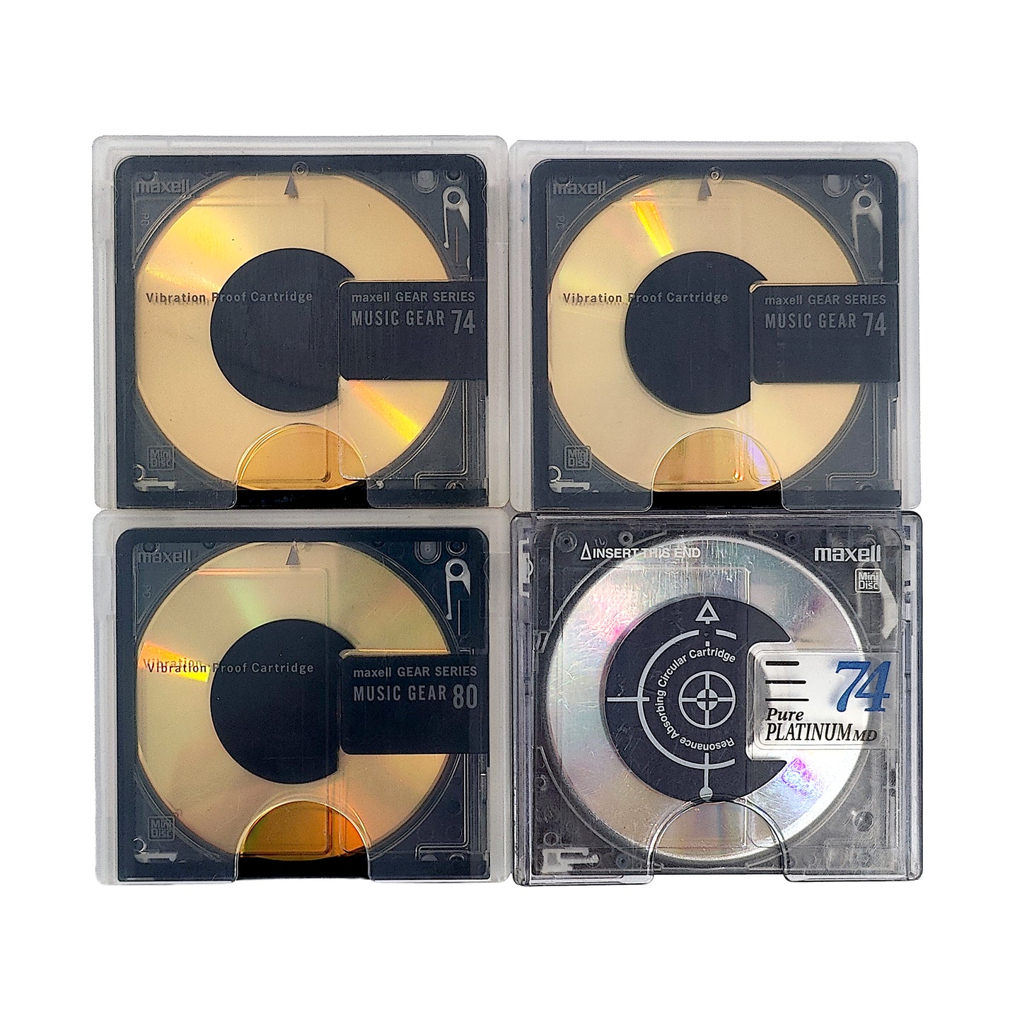 Maxell Music Gear + Pure Platinum MiniDisc 4 Pack