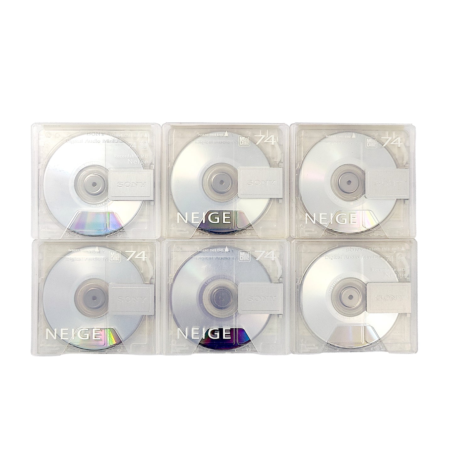 Sony Neige 74 Minute MiniDisc 6 Pack