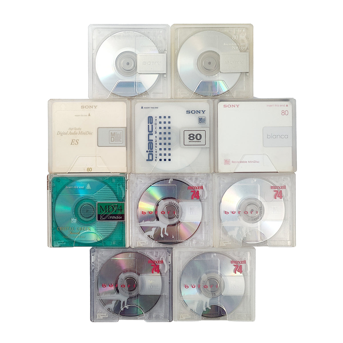 Mixed Brand MiniDisc 10 Pack