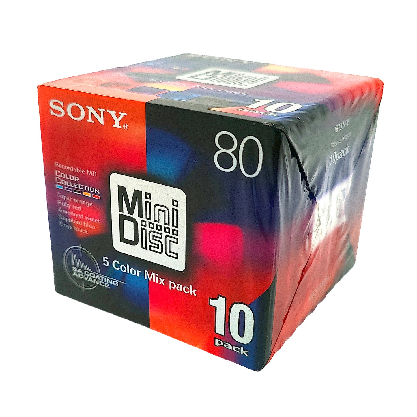 Sony Color Collection 80 Minute MiniDisc 10 Pack