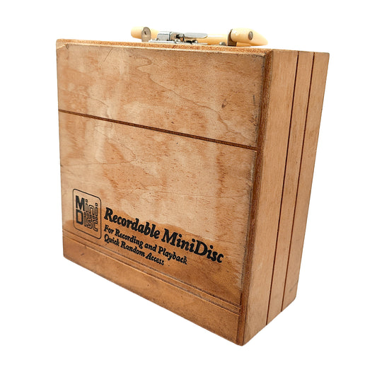 Wooden MiniDisc Storage Case