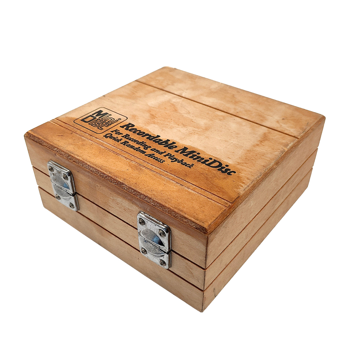 Wooden MiniDisc Storage Case