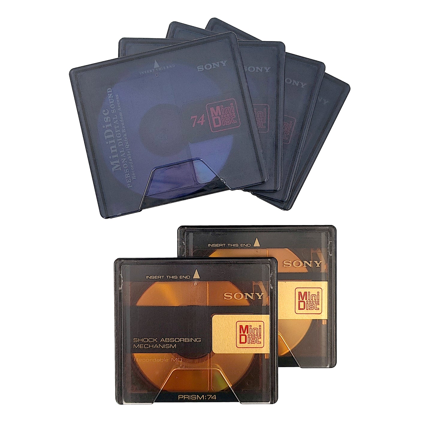 Sony Prism 74 Minute MiniDisc 6 Pack