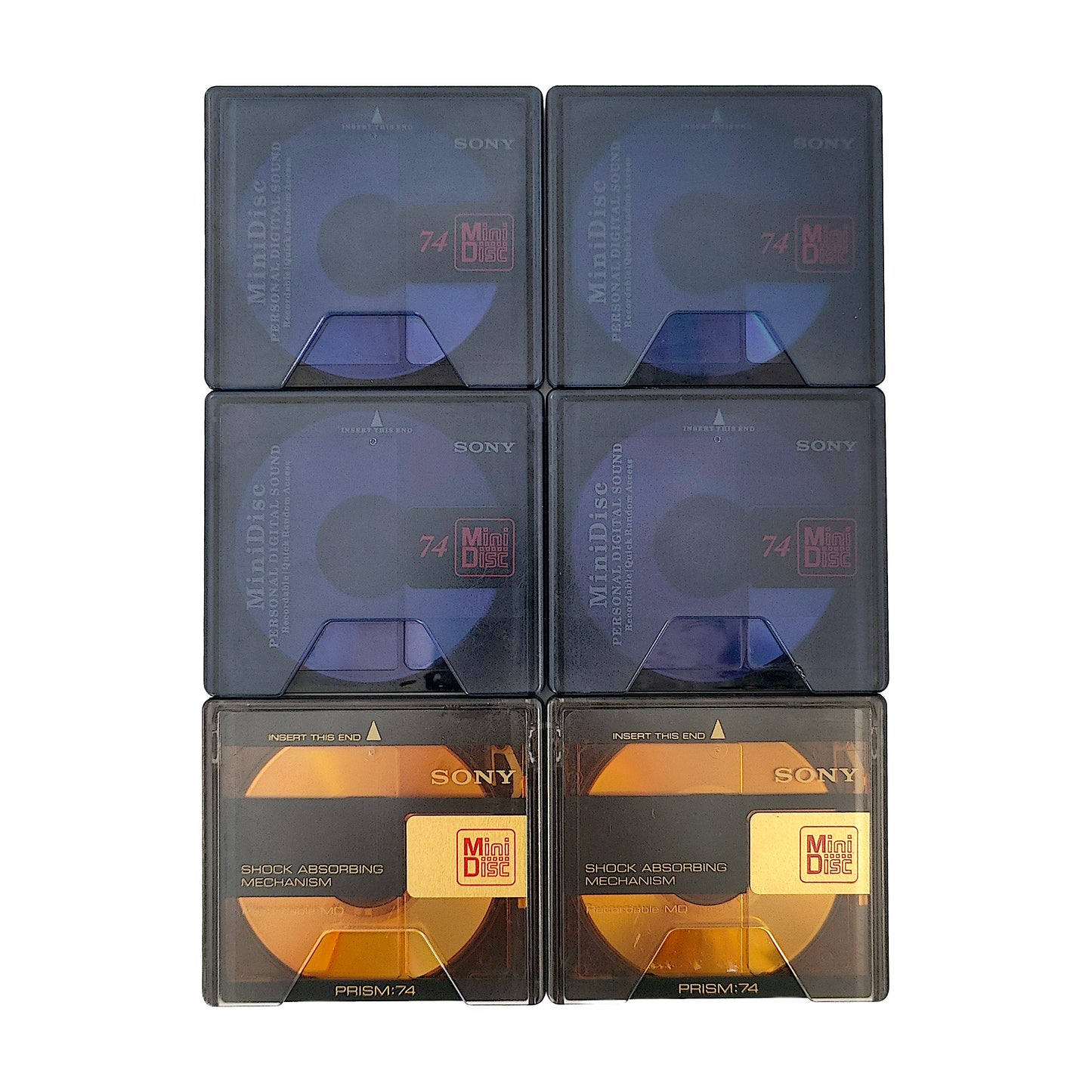Sony Prism 74 Minute MiniDisc 6 Pack