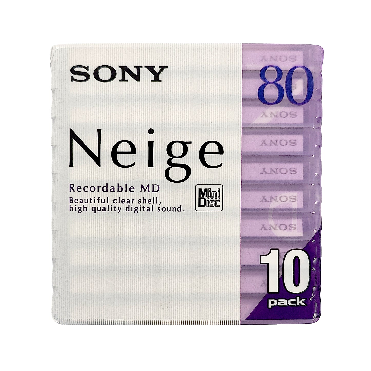 Sony Neige 80 Minute MiniDisc 10 Pack