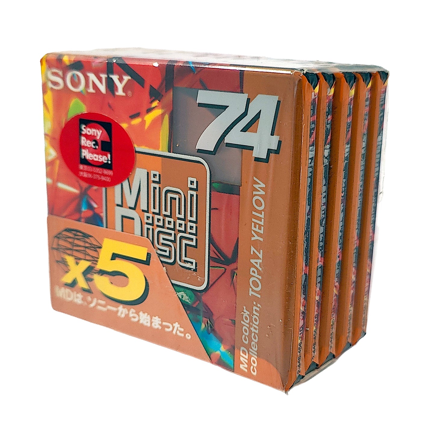 Sony Color Collection 74 Minute MiniDisc 5 Pack