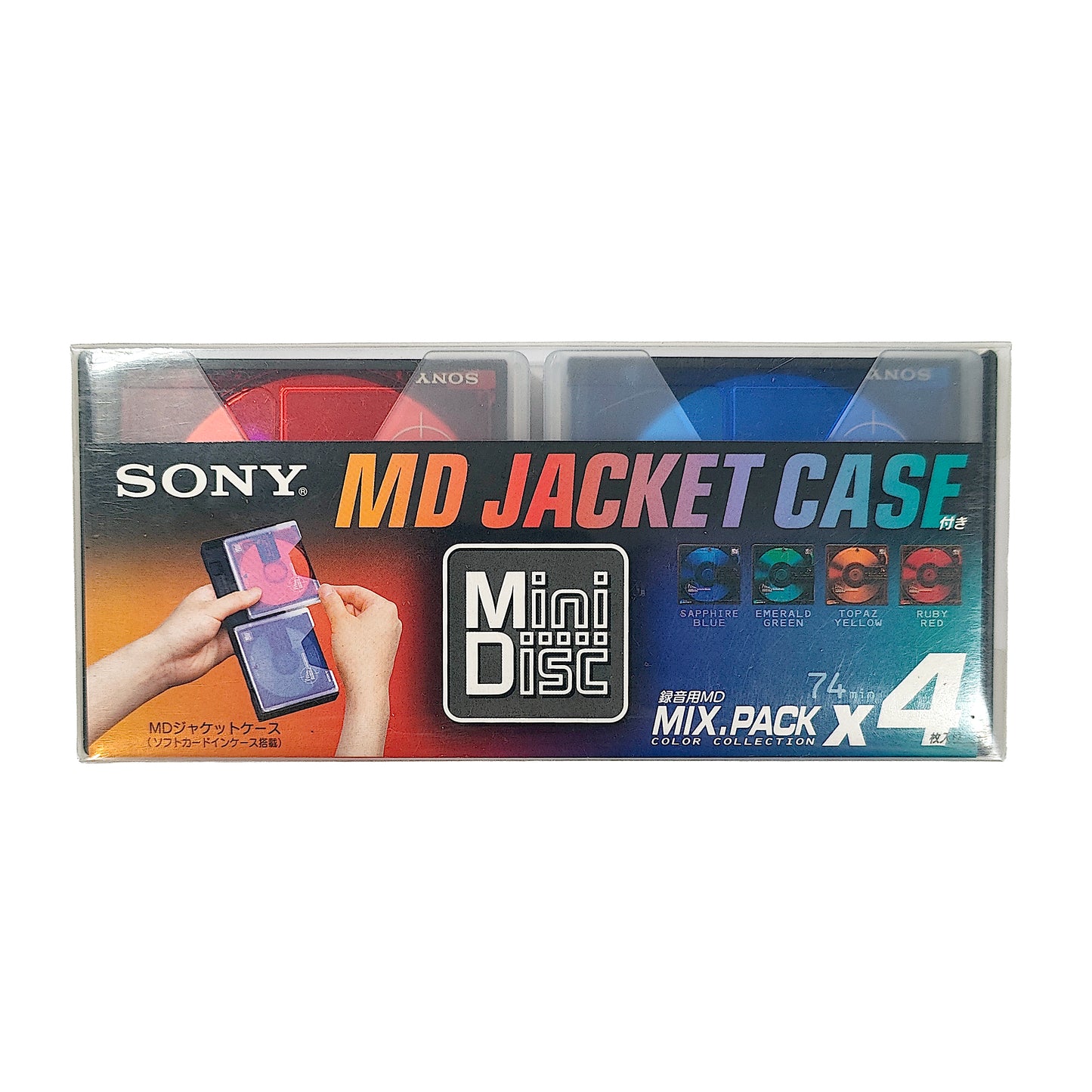 Sony MD Jacket Case 74 Minute MiniDisc 4 Pack